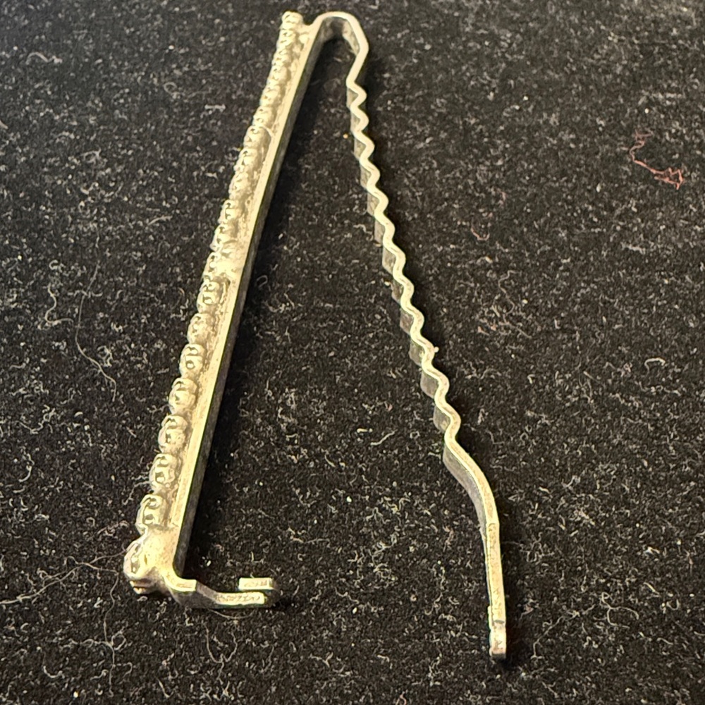 Vintage Rhinestone Bar Hair Pin - Silver